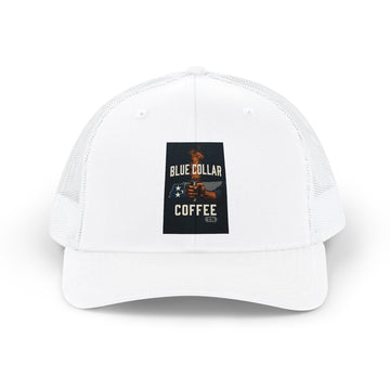 Coffee Trucker Cap — "Blue Collar Coffee" Vintage Snapback