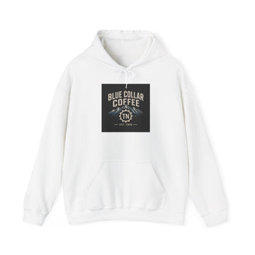 Blue Collar Coffee Hoodie – TN Vintage Workwear Coffee Logo Sweatshirt