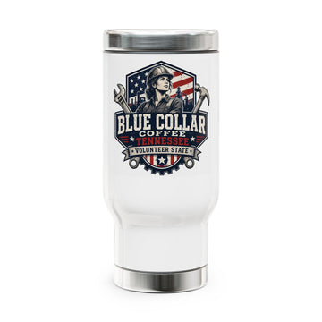 Blue Collar Coffee Tennessee Travel Mug — 14oz Stainless Steel with Handle