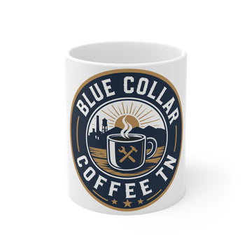 Blue Collar Coffee 11oz Mug – Rustic Worker's Coffee Cup