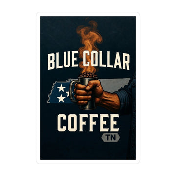 Blue Collar Coffee TN Vinyl Sticker — Kiss-Cut Decal