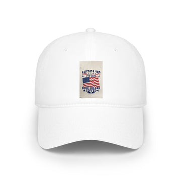 Vintage American Flag Low Profile Baseball Cap – 'Land of the Free' Patriotic Hat