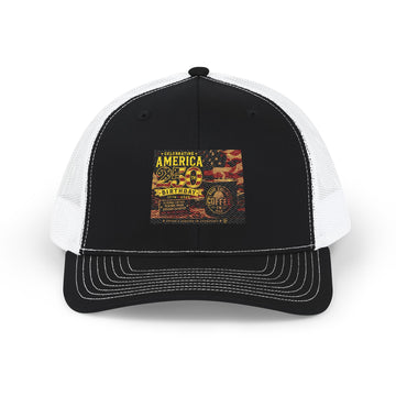 Trucker Cap: Vintage American Flag 'America The Beautiful' Patch