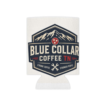Blue Collar Coffee TN Can Cooler – Vintage Mountain Logo Can Koozie